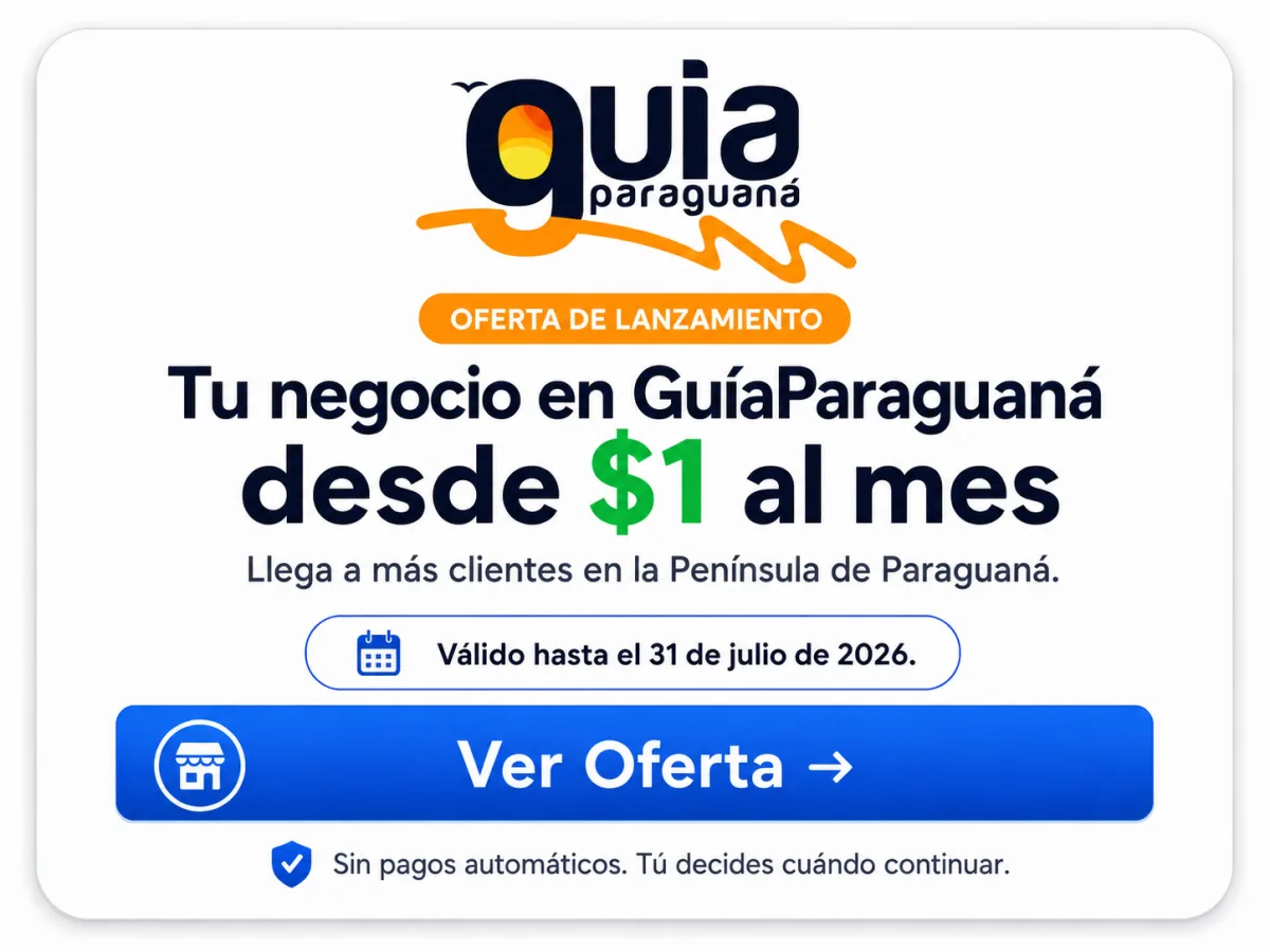 Oferta de Lanzamiento de GuíaParaguaná